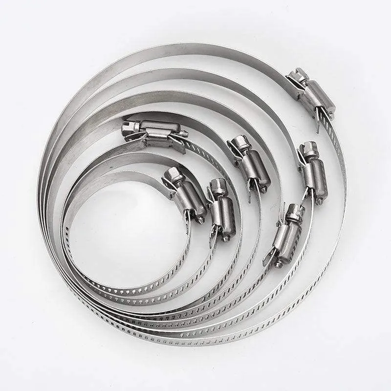 10 teile/los Hohe Qualität Schraube Schneckengetriebe Schlauch Klemme 304 Edelstahl Schlauch Hoop Rohr Klemme Clip