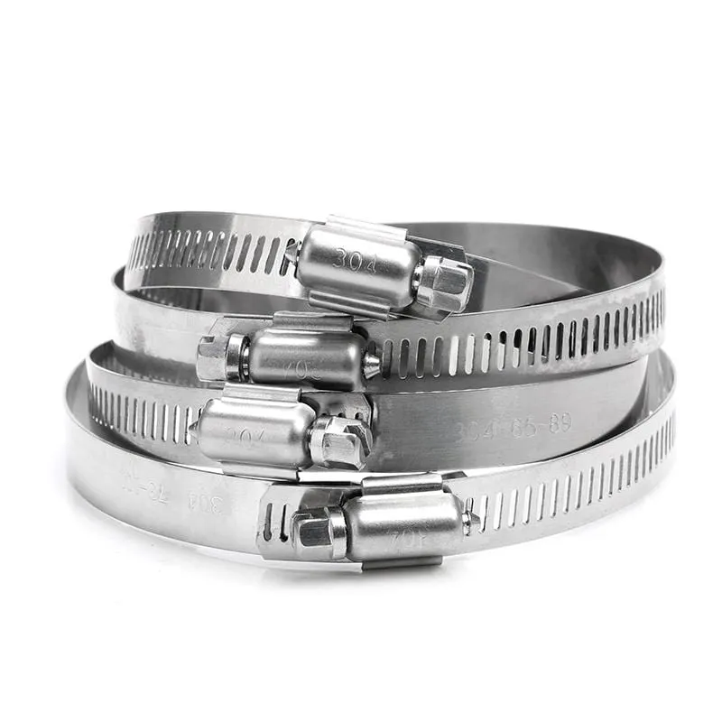 10 teile/los Hohe Qualität Schraube Schneckengetriebe Schlauch Klemme 304 Edelstahl Schlauch Hoop Rohr Klemme Clip