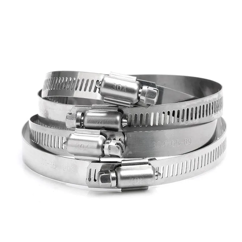 10 teile/los Hohe Qualität Schraube Schneckengetriebe Schlauch Klemme 304 Edelstahl Schlauch Hoop Rohr Klemme Clip