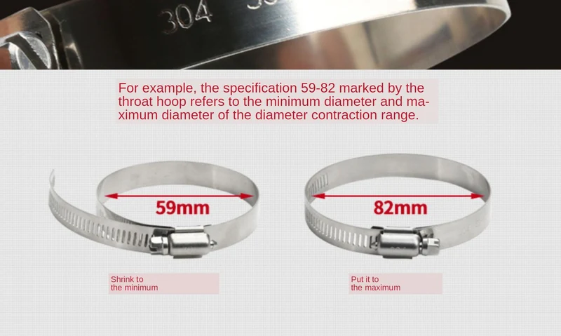 10 teile/los Hohe Qualität Schraube Schneckengetriebe Schlauch Klemme 304 Edelstahl Schlauch Hoop Rohr Klemme Clip