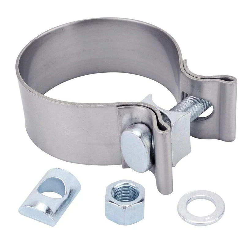 2.0" 2.25" 2.5" 3.0" 4.0" Edelstahl-Auspuff-Überlappverbindung, Auspuffbandschelle, Auspuffhülse, Stoßverbindungsschelle
