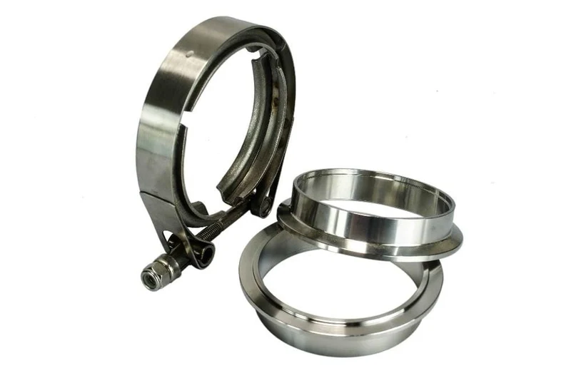 3" SUS 304 Stahl Edelstahl Auspuff V-Band Klemmflansch Kit V-Band V-Band Männlich Weiblich Design WLR5243