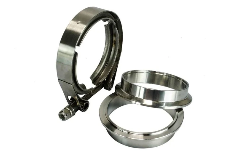 3" SUS 304 Stahl Edelstahl Auspuff V-Band Klemmflansch Kit V-Band V-Band Männlich Weiblich Design WLR5243