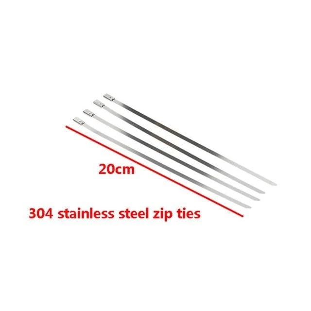 5 cm * 5 m, 10 m, 15 m, Titan/Schwarz, Abwärmewickelrolle für Motorrad, Glasfaser-Hitzeschildband mit Edelstahlbändern