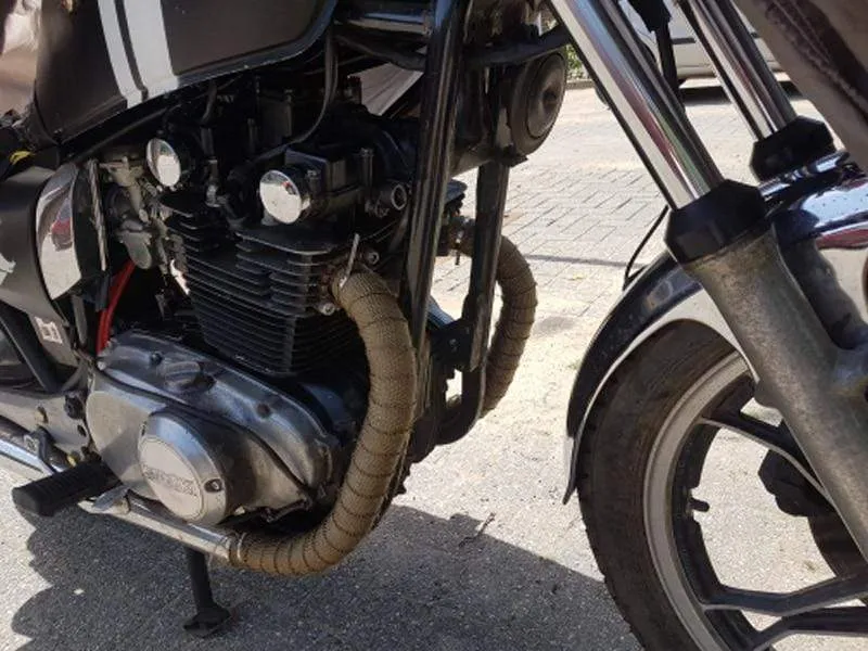 Alconstar- 5M/10M/15M Motorrad-Auspuff-Thermoband-Krümmer-Wärmewickel-Krümmer-Isolierung, rollbeständig mit rostfreien Kabelbindern