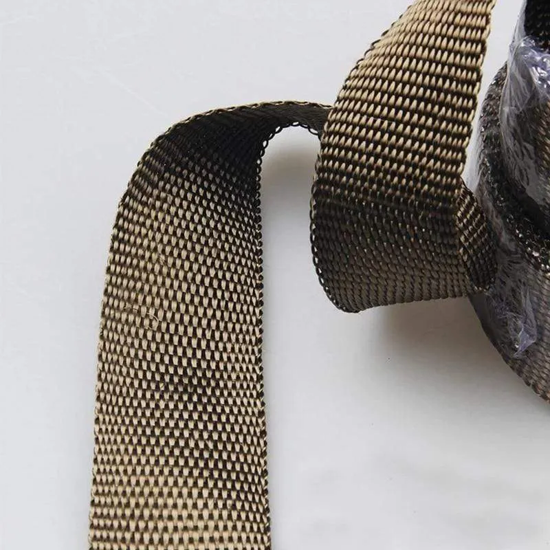 5 cm * 5 m/10 m/15 m Motorrad-Auspuff-Thermoband, Header, Wärmeverpackung, Krümmer-Isolierung, rollenbeständig, mit rostfreien Kabelbindern