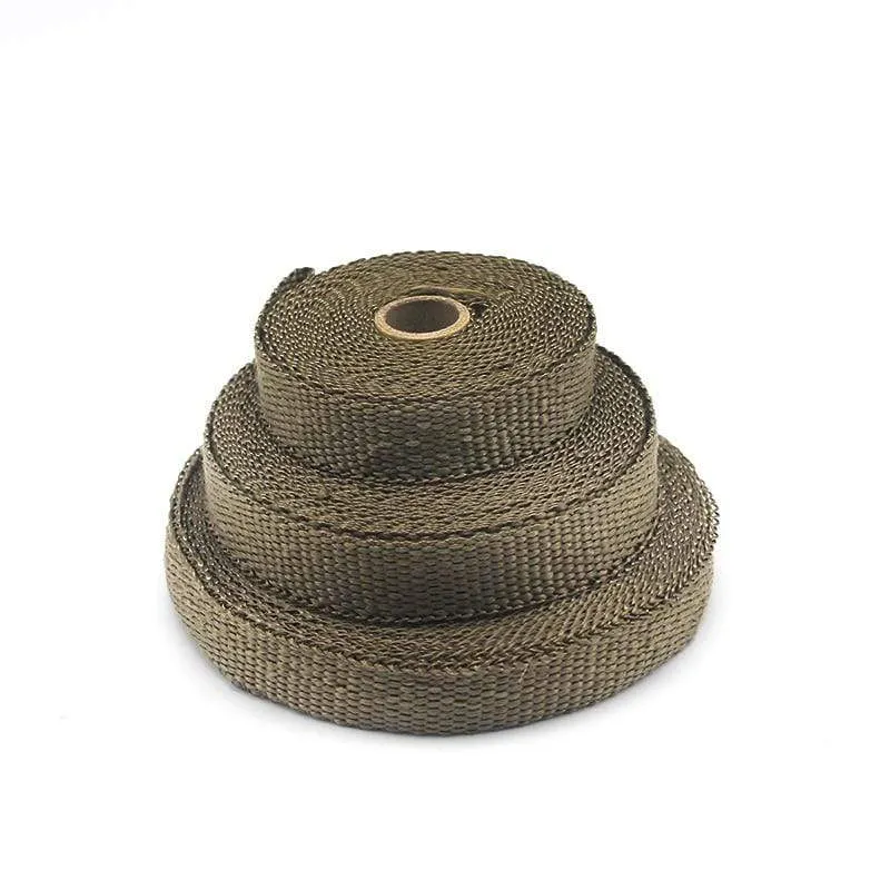 5 cm * 5 M/10 M/15 M Motorrad Auspuff Hitzeschild Thermische Auspuff Band Fiberglas Wärme Wrap rohr Wärmedämmung mit Edelstahl Krawatten
