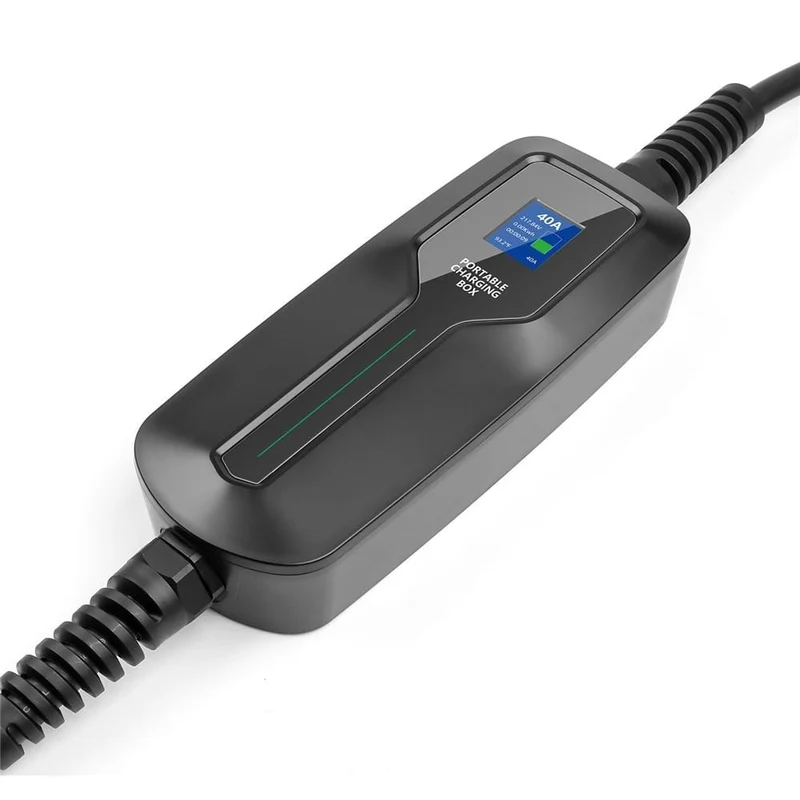 Typ 1 EV-Ladegerät 40 A SAE J1772 Tragbare EVSE-Ladebox mit 7.6 m Kabel für Nissan für Ford Elektrofahrzeug Level 2 Ladegerät