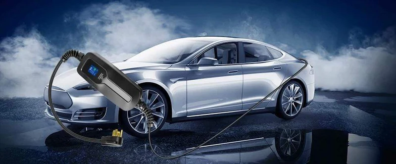 Typ 1 EV-Ladegerät 40 A SAE J1772 Tragbare EVSE-Ladebox mit 7.6 m Kabel für Nissan für Ford Elektrofahrzeug Level 2 Ladegerät