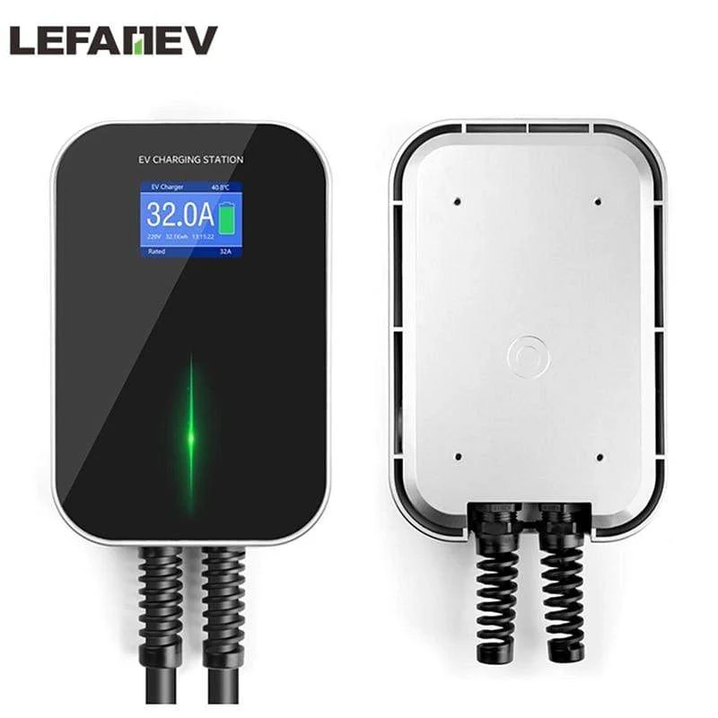 32A 1Phase EVSE Wallbox EV Ladegerät Elektrische Fahrzeug Ladestation mit Typ 2 Kabel IEC 62196-2 Wasserdicht für Audi Für Benz
