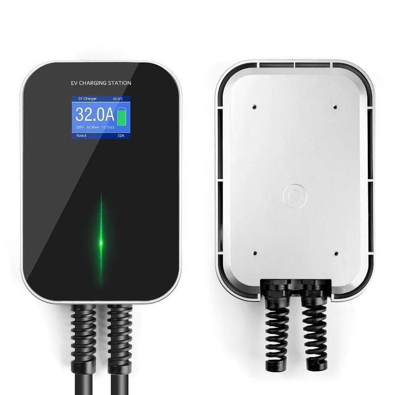 32A 1Phase EVSE Wallbox EV Ladegerät Elektrische Fahrzeug Ladestation mit Typ 2 Kabel IEC 62196-2 Wasserdicht für Audi Für Benz