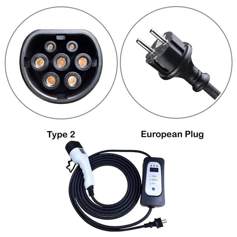 Mobiles Schnellladegerät Home Wallbox Verwenden Sie EV-Ladekabel 16A 13A 10A 8A Einstellbare Elektroautonutzung