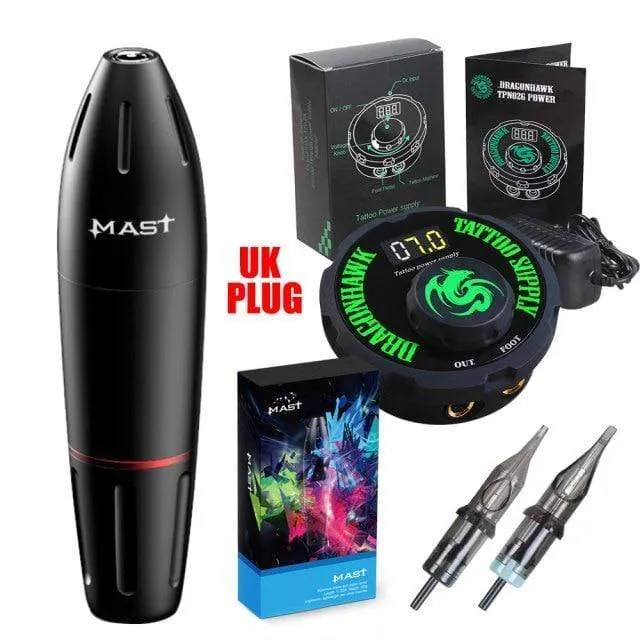 Professioneller Tattoo Pen Maschinenmast K2 Make-up Rotary Tattoo Maschine Set für Cartridge Nadeln Tattoo Supplies
