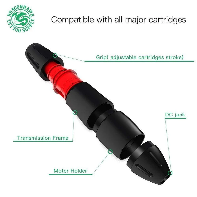Professioneller Tattoo Pen Maschinenmast K2 Make-up Rotary Tattoo Maschine Set für Cartridge Nadeln Tattoo Supplies