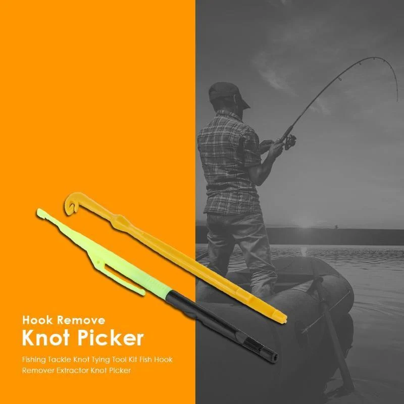 Angelgerät Knoten Binden Tool Kit Fisch Haken Remover Disgorger Unhook Extractor Knoten Picker Nadel Haken Tier