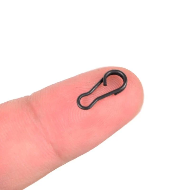 50pcs Angeln Snap Clips Quick Connector Change Carp Fishing Terminal Tackle Link mattschwarz für Carp Rig Zubehör
