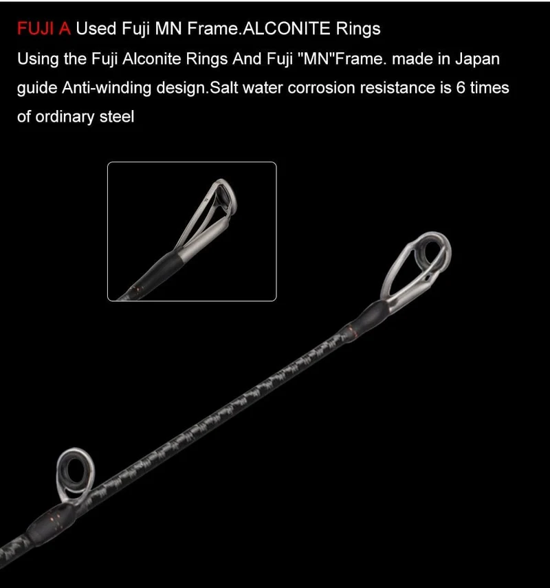 2Section FUJI Guide Angelrute OBEI Spinning Casting Reiserute 7-42g 1.98 2.10. 2.24m Baitcasting ML M MH FAST Rute