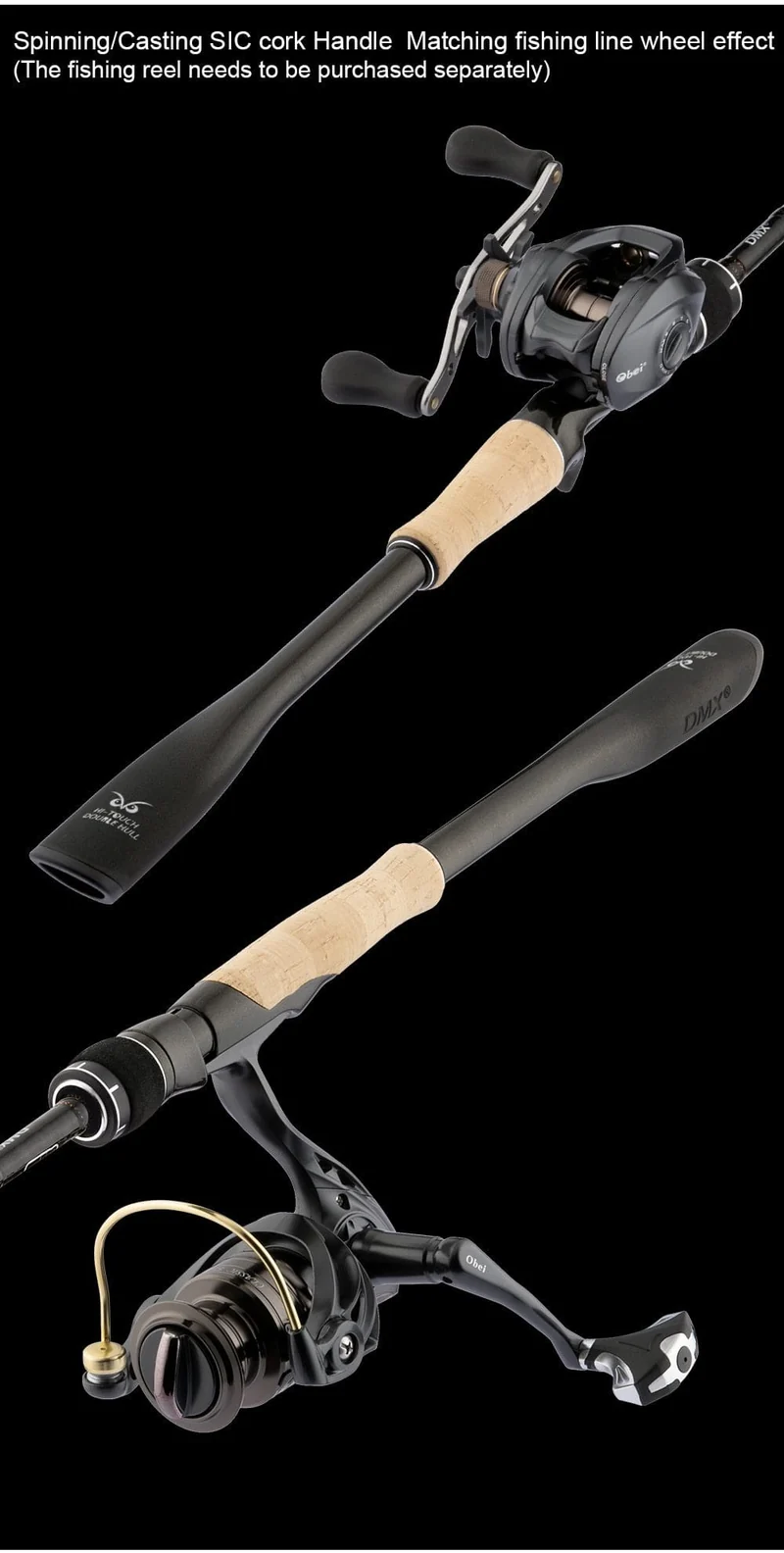 2Section FUJI Guide Angelrute OBEI Spinning Casting Reiserute 7-42g 1.98 2.10. 2.24m Baitcasting ML M MH FAST Rute