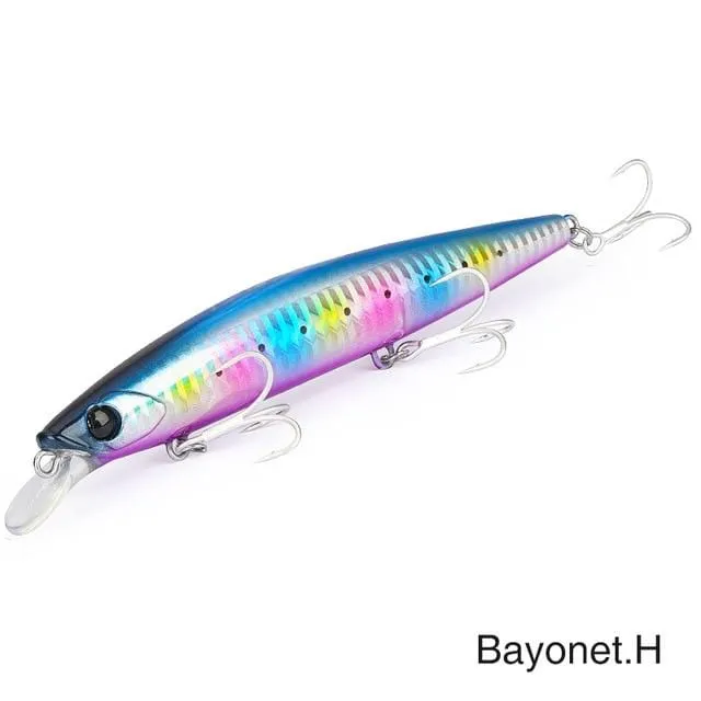 Ultra Long Casting 135S Salzwasser sinkender Elritze BAYONET 135mm 26.4g Tungaten Gewicht Angelköder Wolfsbarsch Harter Köder