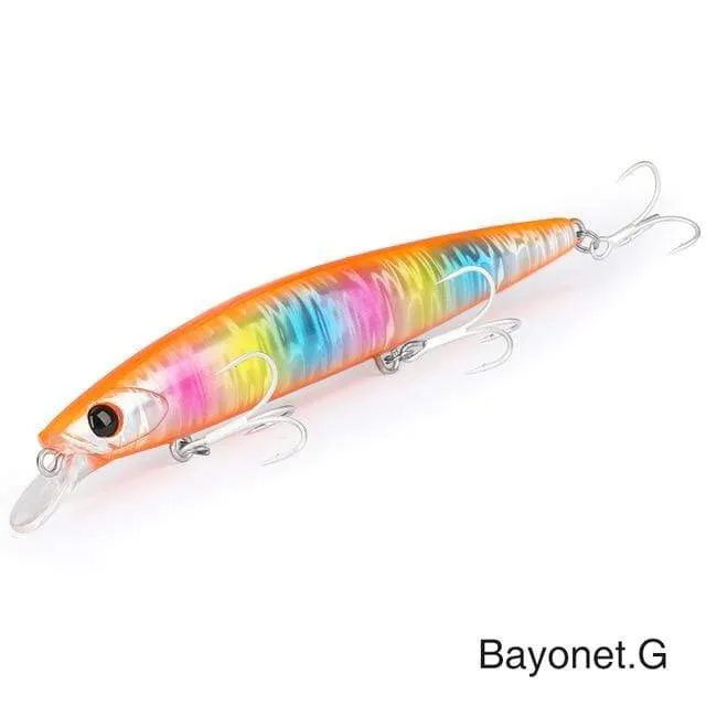 Ultra Long Casting 135S Salzwasser sinkender Elritze BAYONET 135mm 26.4g Tungaten Gewicht Angelköder Wolfsbarsch Harter Köder