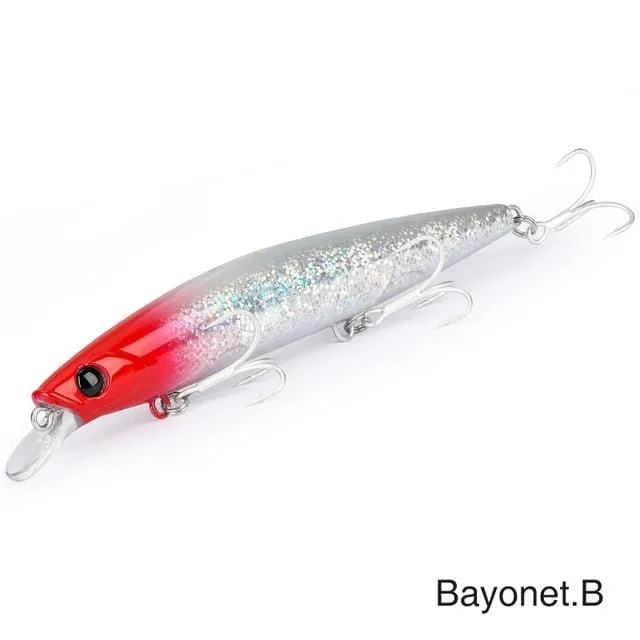 Ultra Long Casting 135S Salzwasser sinkender Elritze BAYONET 135mm 26.4g Tungaten Gewicht Angelköder Wolfsbarsch Harter Köder