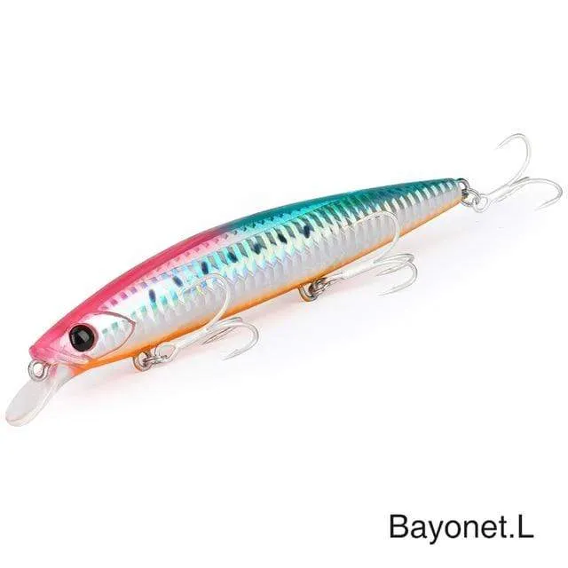 Ultra Long Casting 135S Salzwasser sinkender Elritze BAYONET 135mm 26.4g Tungaten Gewicht Angelköder Wolfsbarsch Harter Köder