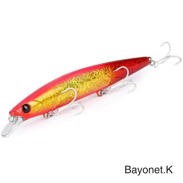 Ultra Long Casting 135S Salzwasser sinkender Elritze BAYONET 135mm 26.4g Tungaten Gewicht Angelköder Wolfsbarsch Harter Köder