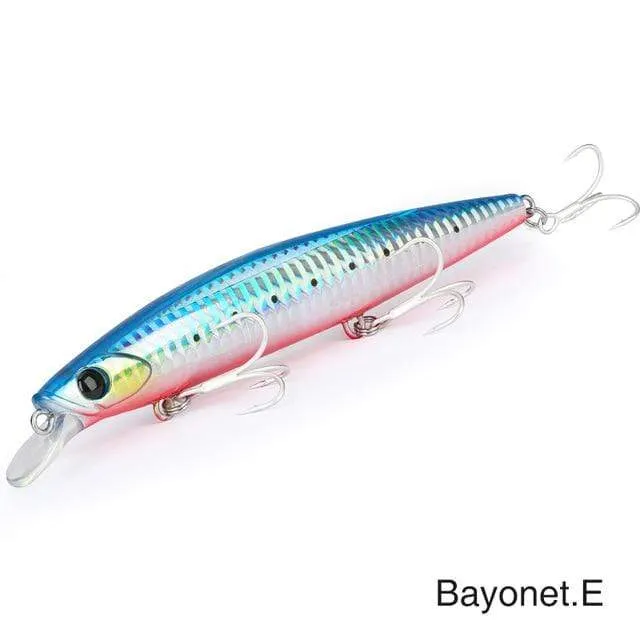 Ultra Long Casting 135S Salzwasser sinkender Elritze BAYONET 135mm 26.4g Tungaten Gewicht Angelköder Wolfsbarsch Harter Köder