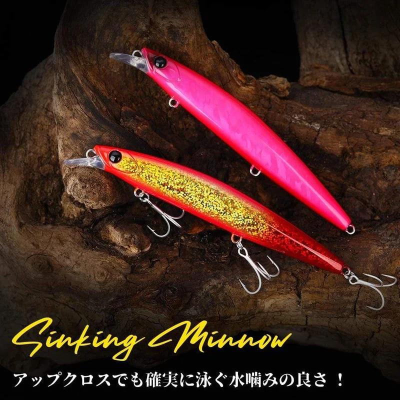 Ultra Long Casting 135S Salzwasser sinkender Elritze BAYONET 135mm 26.4g Tungaten Gewicht Angelköder Wolfsbarsch Harter Köder