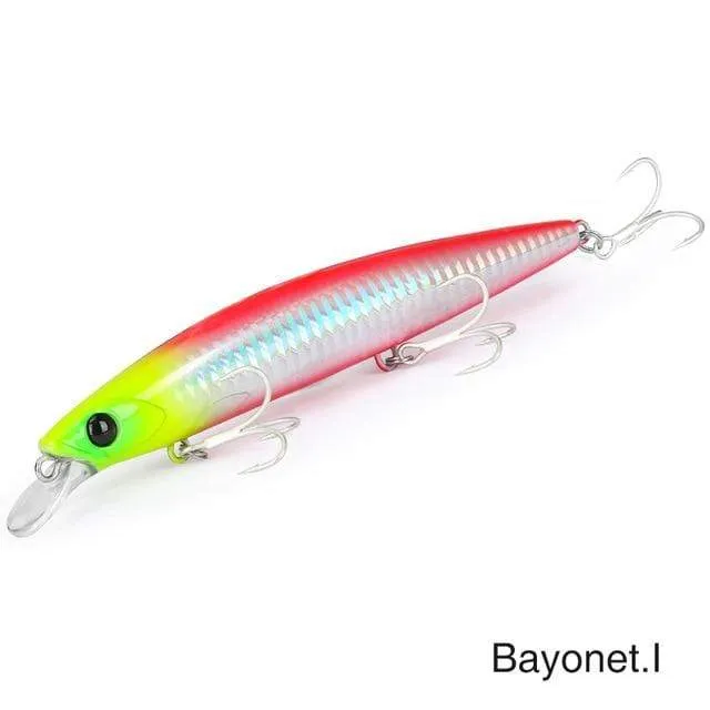 Ultra Long Casting 135S Salzwasser sinkender Elritze BAYONET 135mm 26.4g Tungaten Gewicht Angelköder Wolfsbarsch Harter Köder