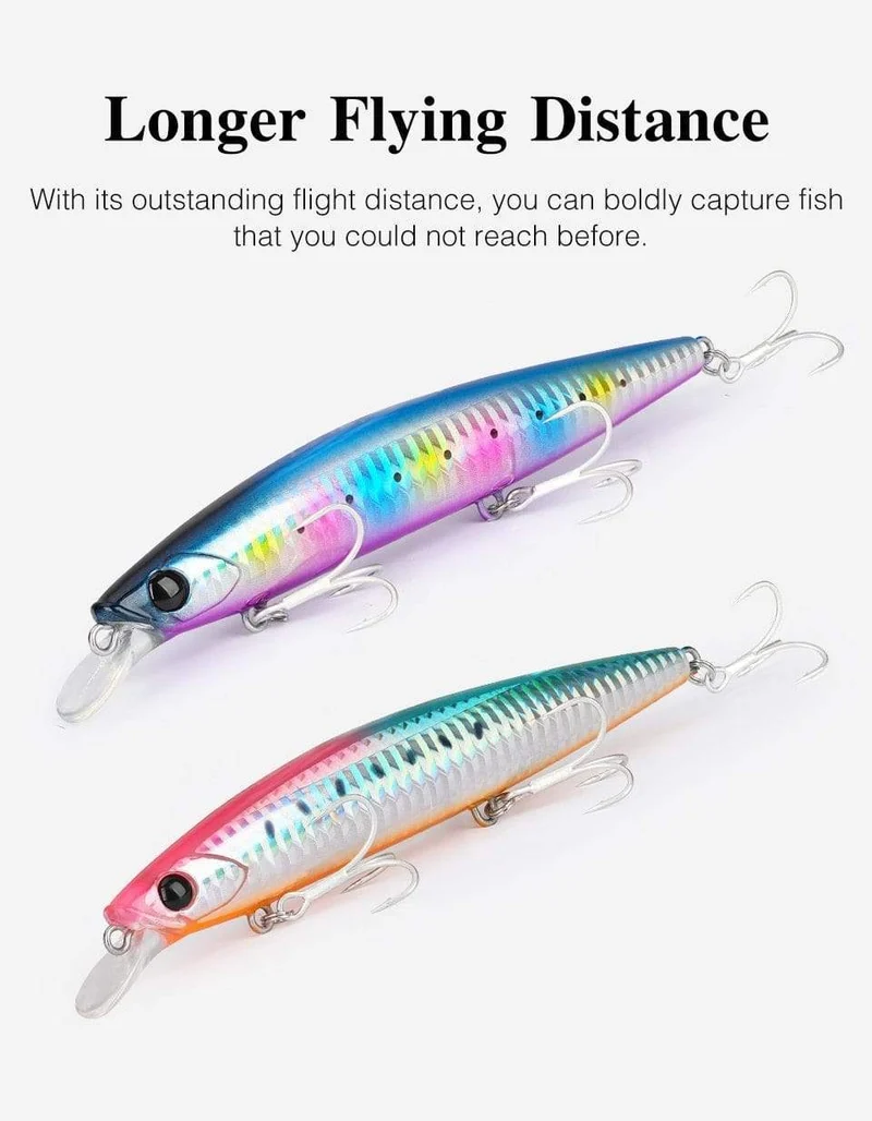 Ultra Long Casting 135S Salzwasser sinkender Elritze BAYONET 135mm 26.4g Tungaten Gewicht Angelköder Wolfsbarsch Harter Köder