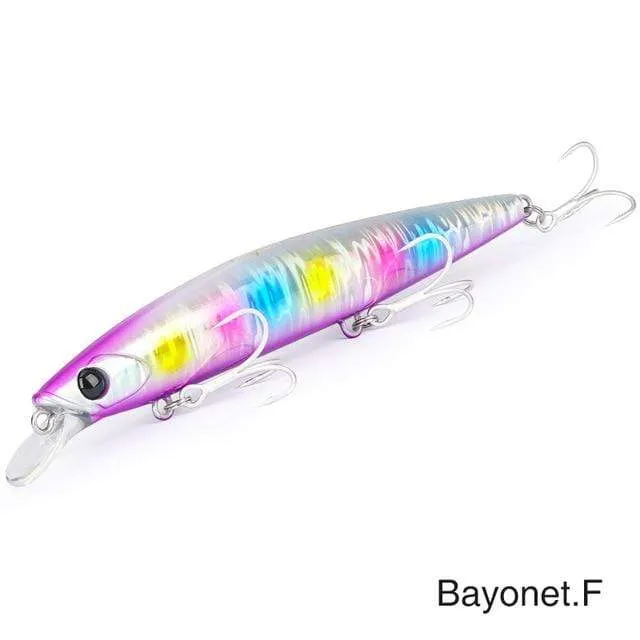 Ultra Long Casting 135S Salzwasser sinkender Elritze BAYONET 135mm 26.4g Tungaten Gewicht Angelköder Wolfsbarsch Harter Köder