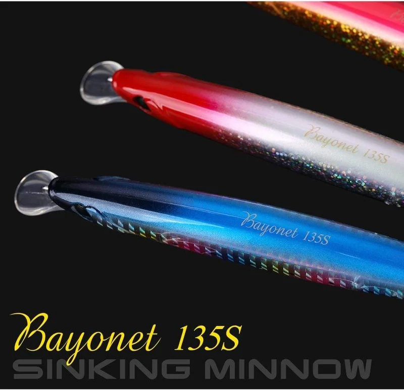 Ultra Long Casting 135S Salzwasser sinkender Elritze BAYONET 135mm 26.4g Tungaten Gewicht Angelköder Wolfsbarsch Harter Köder