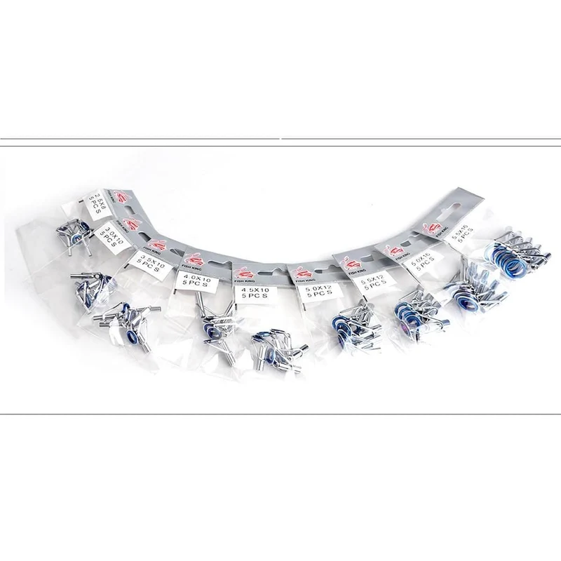 5Pcs 1-9 # Oval Eye Keramikring Angelrutenführung O-Ring Edelstahlspitze Reparatursatz Tackle Box Teile Kreis Zubehör