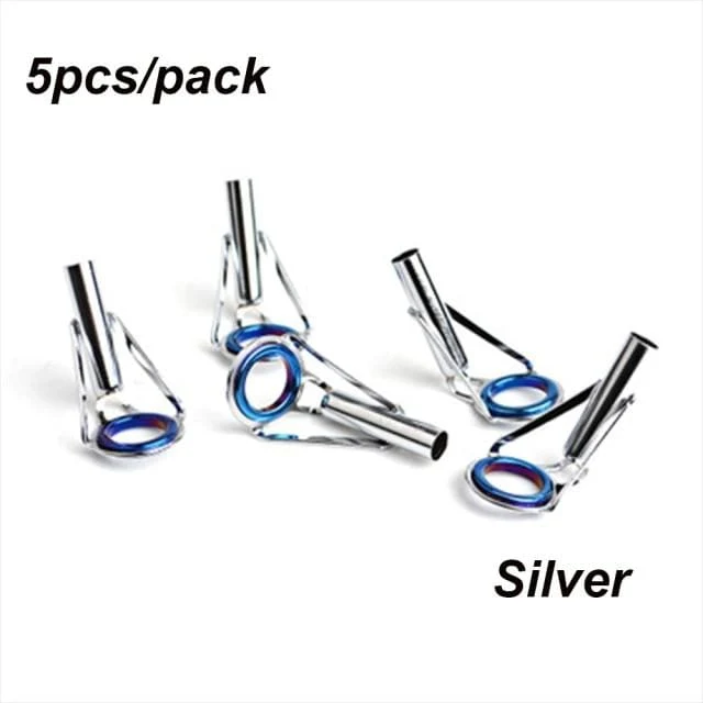 5Pcs 1-9 # Oval Eye Keramikring Angelrutenführung O-Ring Edelstahlspitze Reparatursatz Tackle Box Teile Kreis Zubehör