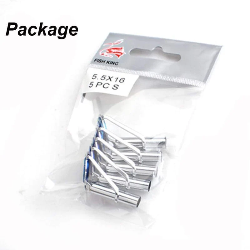 5Pcs 1-9 # Oval Eye Keramikring Angelrutenführung O-Ring Edelstahlspitze Reparatursatz Tackle Box Teile Kreis Zubehör