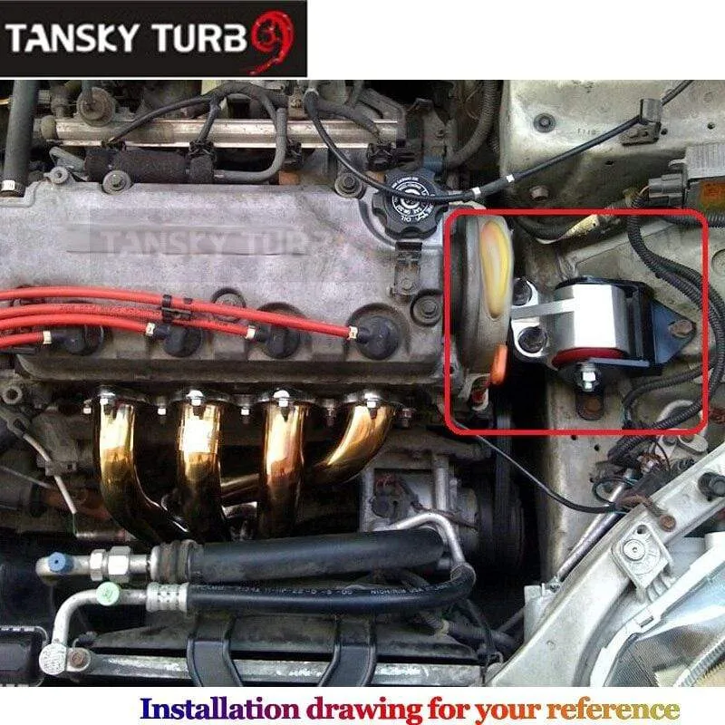 Performance-Heckmotor-Motorhalterung aus Aluminium für Honda Civic 92-00 EK EG CXX-M3-BK