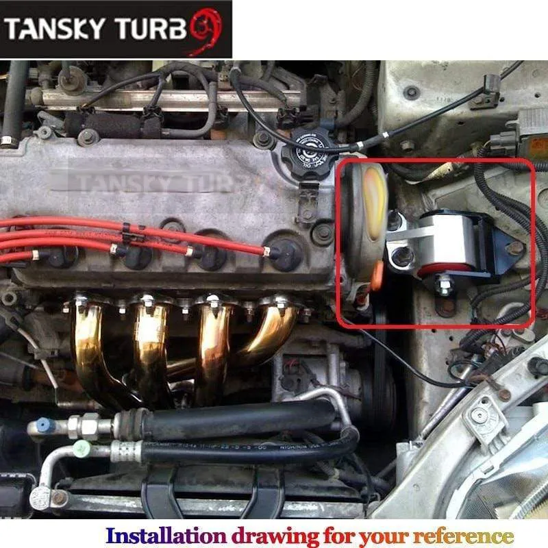 Performance-Heckmotor-Motorhalterung aus Aluminium für Honda Civic 92-00 EK EG CXX-M3-BK