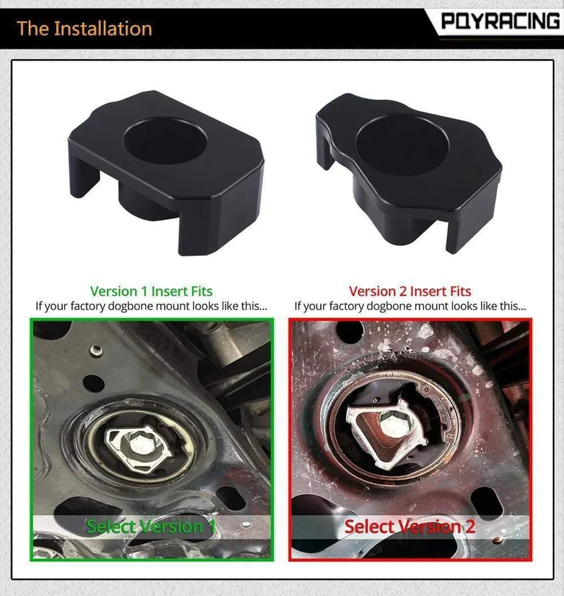 Billet Aluminium MQB Dogbone Mount Insert MKVII Für Volkswagen Golf/GTI/R, 8V Für Audi A3 S3 RS3 MKIII FÜR AUDI TT TTS TTRS