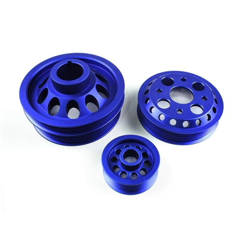 Kurbelriemenscheibe für Nissan 350Z VQ35DE Z33 350GT Skyline Fairlady 3.5L Aluminium Kurbelwellenriemenscheibe CP-NS350ZBL