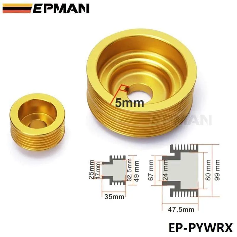 JDM Performance Kurbelscheibe für Subaru IMPREZA WRX 7 8 9 2.0L GDB GDA Unterantrieb Kurbelscheibe Golden EP-PYWRX