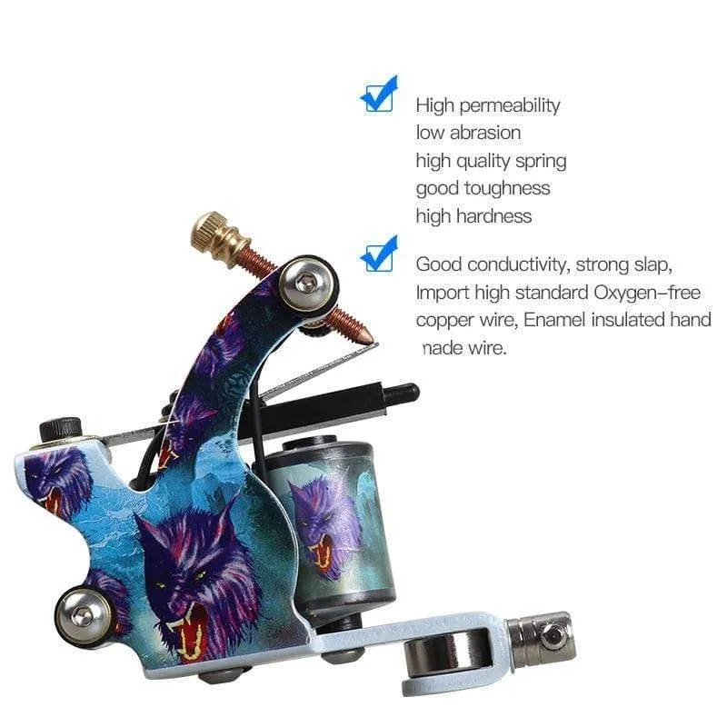 Tattoo-Set für Anfänger mit heiß verkaufter US-Markentinte, einer Maschine, komplettem Netzteil, Dragonhawk Art Pigment