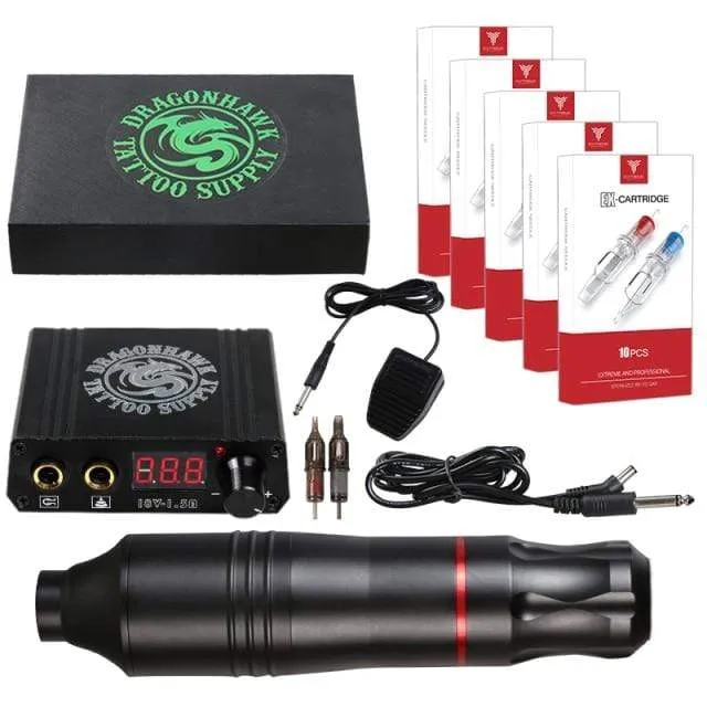Tattoo-Rotationsstift-Maschine, leistungsstarker Motor, Markenpistolen, Augenbrauen, Lippen, Permanent-Make-up, kostenlose Geschenkartikel
