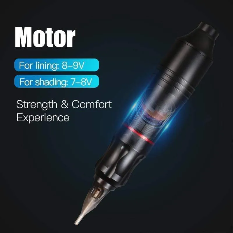 Tattoo-Rotationsstift-Maschine, leistungsstarker Motor, Markenpistolen, Augenbrauen, Lippen, Permanent-Make-up, kostenlose Geschenkartikel