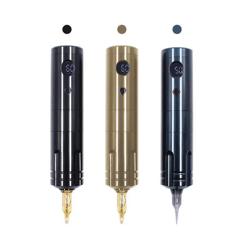 Neue Spannungsanpassung des Schwerkraftsensors Drahtloser Tattoo-Stift-Maschinenakku mit tragbarem bürstenlosem Motor Digitales LED-Display
