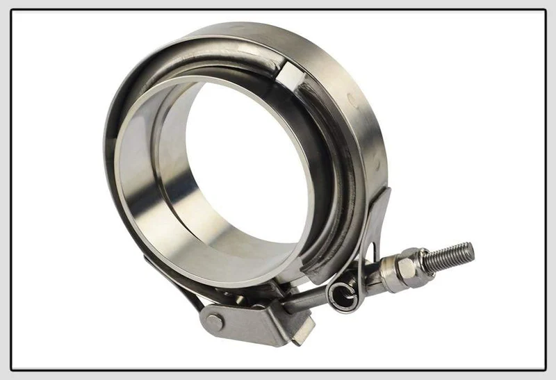 VR – 2.5-Zoll-Auspuff-V-Band-Klemmflansch-Kit aus SUS 304-Stahl mit Schnellverschluss, männlich, weiblich, Flansch oder normaler Typ
