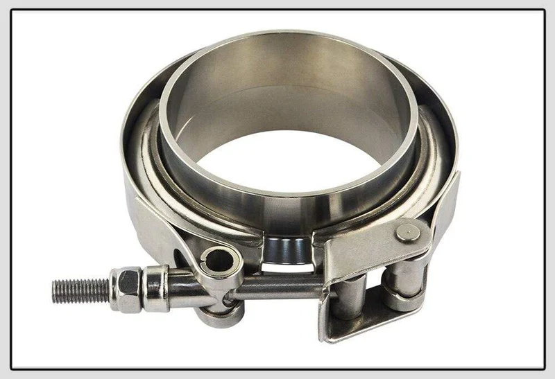 VR – 2.5-Zoll-Auspuff-V-Band-Klemmflansch-Kit aus SUS 304-Stahl mit Schnellverschluss, männlich, weiblich, Flansch oder normaler Typ