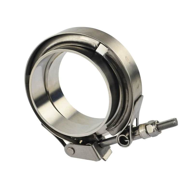 VR – 2.5-Zoll-Auspuff-V-Band-Klemmflansch-Kit aus SUS 304-Stahl mit Schnellverschluss, männlich, weiblich, Flansch oder normaler Typ