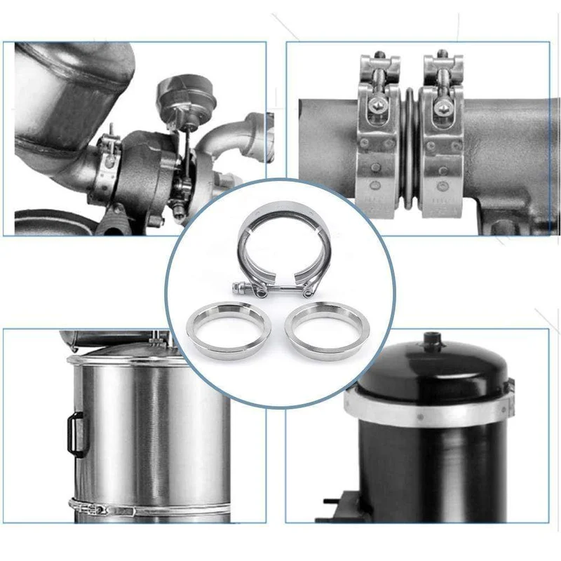 2.5 zoll V Band Klemme Flansch Kit V-Band V 2.5 Zoll Auspuffrohr Schlauch Klemme Flansch Klemme