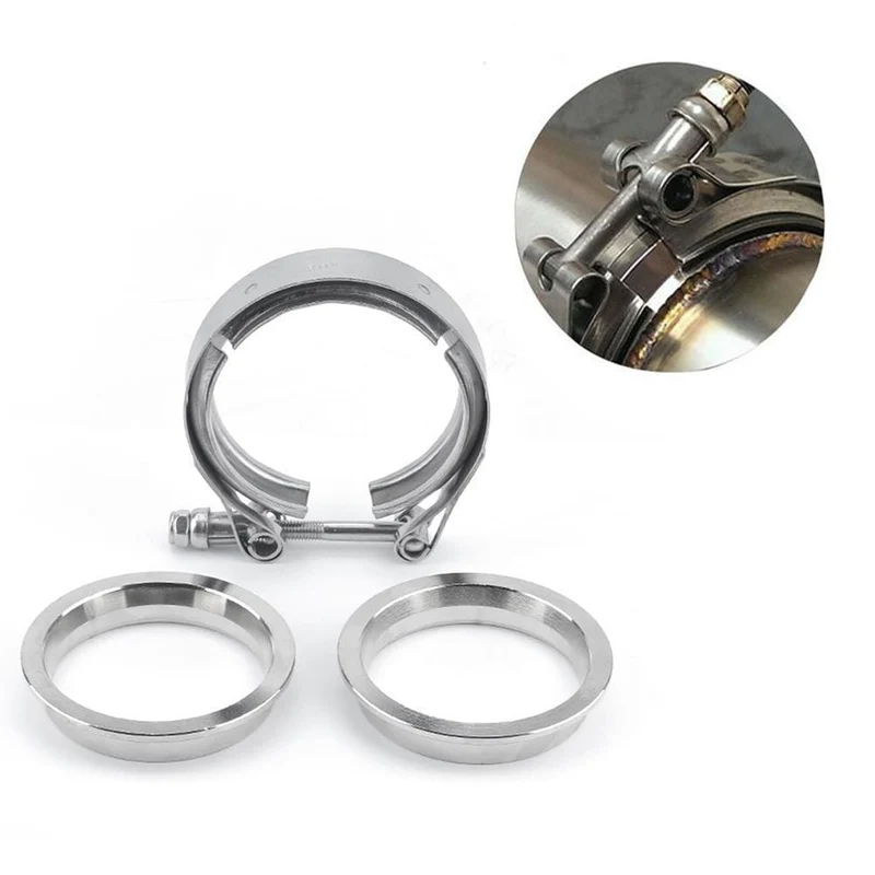 2.5 zoll V Band Klemme Flansch Kit V-Band V 2.5 Zoll Auspuffrohr Schlauch Klemme Flansch Klemme